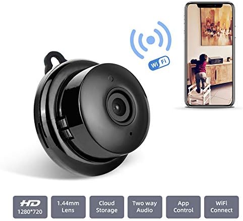 Eversecu 2.4GHz WiFi Mini Security Camera поддржува двонасочна аудио, ноќна визија, резолуција од 1080p, монитор за миленичиња бебе, домашна
