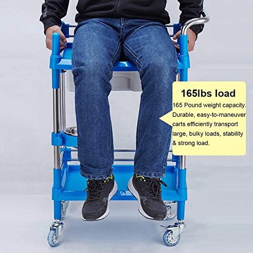 Колички Bkgdo, количка за количка за салони за убавина 3 нивоа за тркалачки колички за убавина, решетка за складирање кујна со