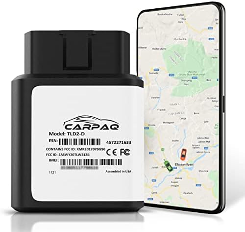 Carpaq GPS Тракер ЗА Возила 4G LTE-Локација На Возилото, Историја На Маршрутата, Следење На Брзината, Со Мобилна Апликација, Без Такси За Активирање,