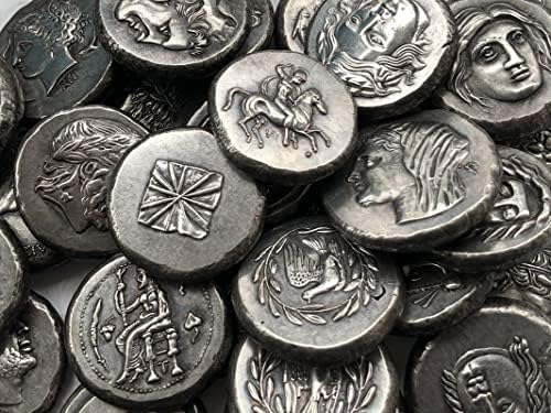 Грчки Монети Месинг Сребрени Антички Занаети Странски Комеморативни Монети Неправилна Големина Тип 33
