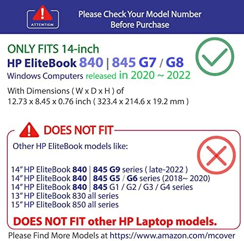 Случајот MCover само компатибилен за 2020 ~ 2022 14 HP EliteBook 840 G7 / G8 | EliteBook 845 G7 / G8 серија лаптоп - портокал