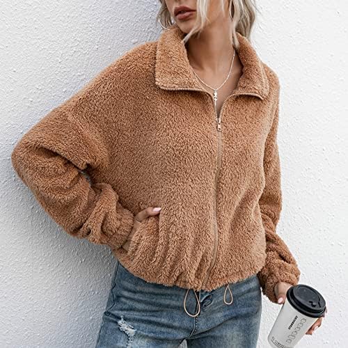 Палта за жени плус големина, модерен џемпер со долг ракав за жени од одмор паѓа удобност нејасен џемпер