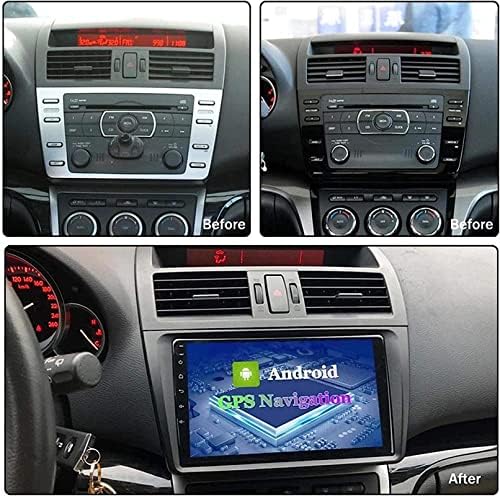 Андроид 8.1 ГПС - Навигација Мултимедијален Плеер Автомобил Радио За м. азда 6 Руи Крило 2008-2015, 9-Инчен Екран На Допир, FM/RDS/SWC/Bluetooth/Огледало