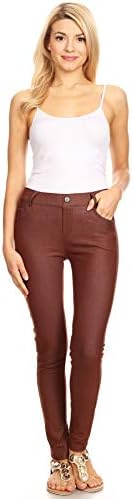 Иконофлаш женските џегингс со џебови со џебови, памук, влечење на Jeanан како хеланки редовно-плус големина