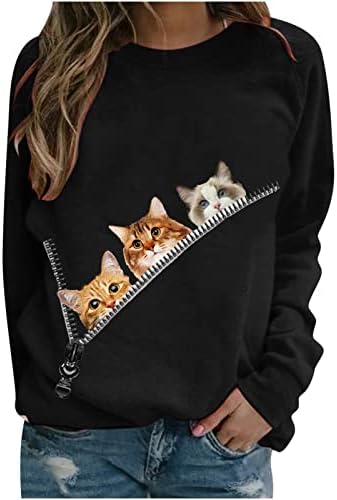 Обичен симпатичен 3Д коњ печатени маици жени моден графички пуловер џемпери преголеми џемпер лабава вклопена туника врв