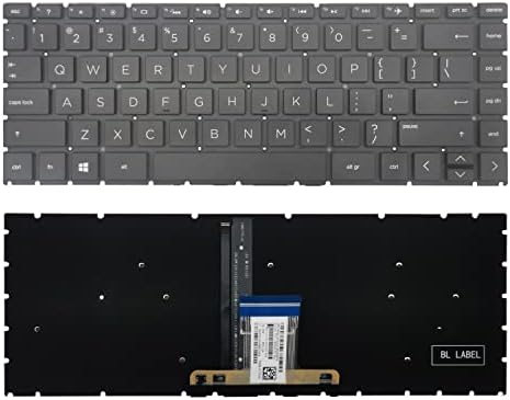 Паебаи+ Замена на лаптоп тастатура за позадинско осветлување за HP 14-CD 14-CD 14-CF 14-CK 14-CM 14-BD 14-CC 14-CR 14-DK