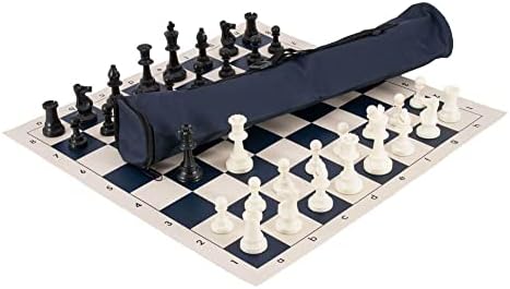 Најголемиот Светски Шаховски Сет® - Силиконски-Темносина