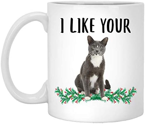 Смешно ми Се Допаѓа Вашата Бурманска Мачка Сина Кригла Божиќ 2023 Подароци Бело Кафе Кригла 11оз