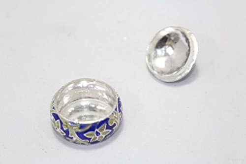 Раџастан Скапоцени Камења Емајл сребрена ситница стерлинг 925 жолто сина клоисон рачно изработена Врежана Ц346