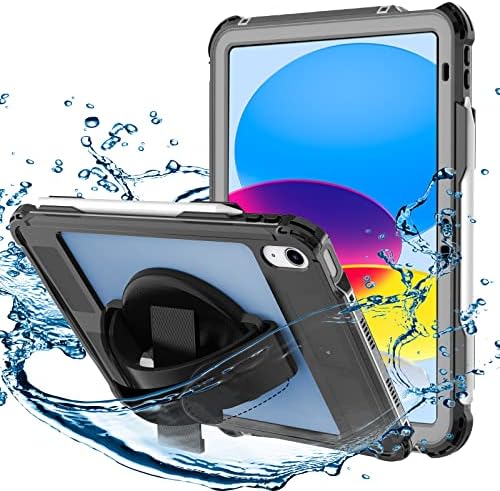 Момоти компатибилен со iPad 10 -та генерација случај 2022 iPad 10.9 инчи случај, водоотпорен случај за iPad 10, стојат тврда обвивка