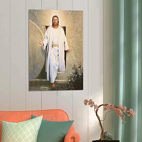 ЗТЈ Христос Исус излегува од постерот за уметност во гробница и wallидна уметност, печати модерни семејни спални декор постери 24х36инч