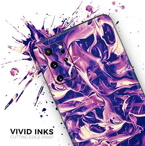 Дизајн Скинц течен апстрактна боја ремикс V63 Заштитна винил декларална обвивка за обвивка на кожата компатибилен со Samsung Galaxy S20