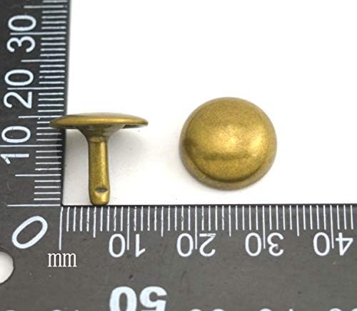 Wuuycoky бронзена двојна капа за метални метални метални метални капаци и пост 8мм пакет од 100 комплети