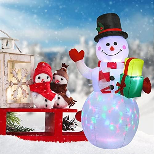 Halford Christmas Christmas Model на надувување на гас, светлечки Божиќни снежни светла во боја, декорација на трговски центри, продавница