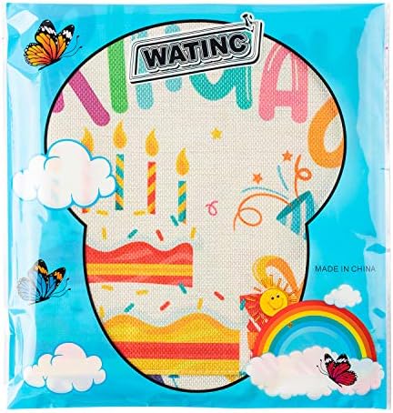 Watinc 2 парчиња Среќен роденден Градинарски знамиња Ајде да се забавуваме со двор знаци Вертикална двострана читлива роденденска торта