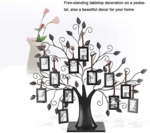 FtVogue Модерни метални семејни фотографии прикажуваат дрво со висечки слики рамки Дома бесплатно декорација на таблети за таблети
