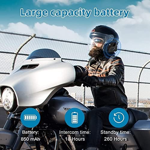 EJEAS VnetPhone V6 Моторцикл Bluetooth слушалки, 2 возачи на интерком Bluetooth 5.1 Систем за комуникација со шлемови со повик