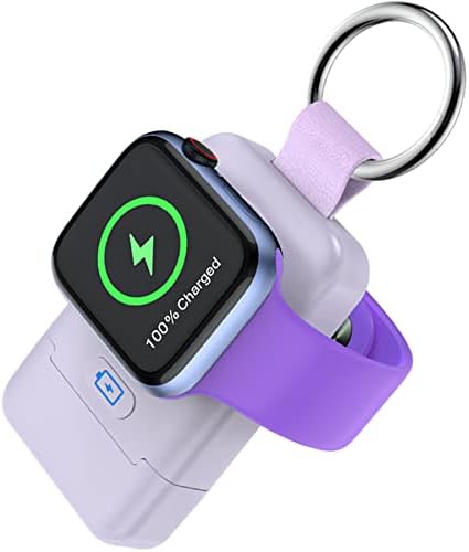 Преносен безжичен полнач за Apple Watch, Huoto го надгради Iwatch Charger 1400mAh Паметен клуч за напојување, преносен полнач за магнетски