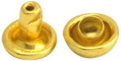 Wuuycoky златно двојно капаче за метални метални метални капаци од 5 мм и пост 5мм пакет од 100 комплети