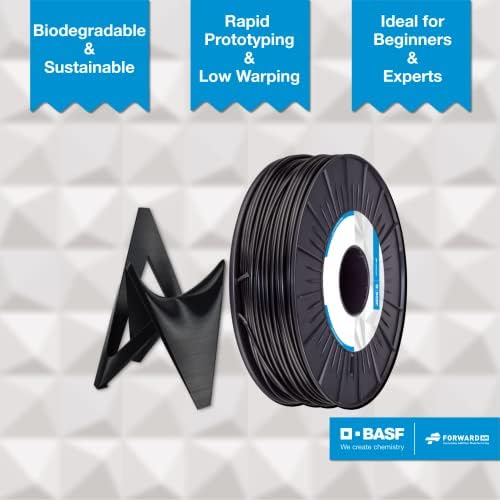 BASF Ultrafuse Premium 3D Pla -филамент PLA - 1,75 mm - црна - 750 g spool - +/- 0,02mm Толеранција - Компатибилен материјал за печатење