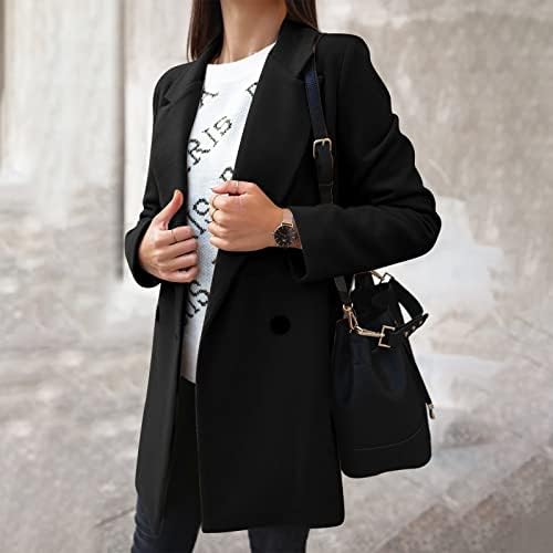 Јакни за жени модни блејзер јакни плус големина што излегуваат на врвови пролетна облека 2023 костуми Шак јакна кардиган работен капут