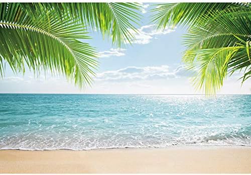 Дашан 5х3фт Песочна Плажа Позадина Тропски Океан Палма Остава Лето Хавајски Луау Партија Винил Фотографија Позадина Свадба Невестински