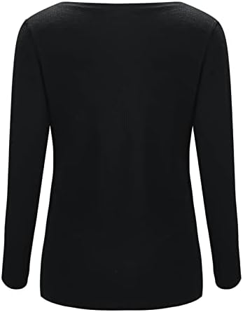 Требински џемпери за жени, дами случајни разнобојни градиент тенок фит-врат со копчиња со долг ракав маица