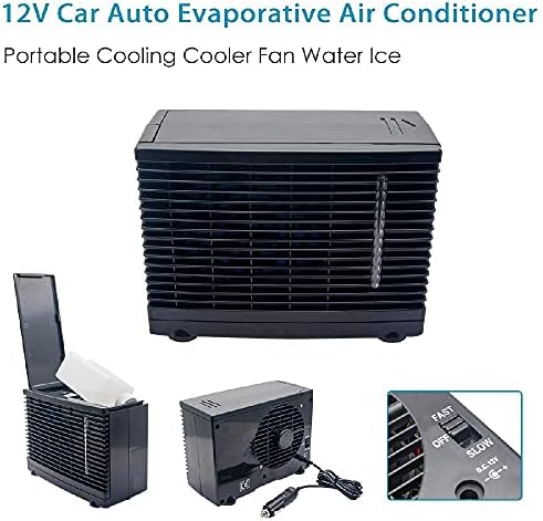 12V ладилник за ладење на вода за ладење на вода - ладилник за вентилатор за климатизација Totmox, преносен 12V преносен автомобил за ладење