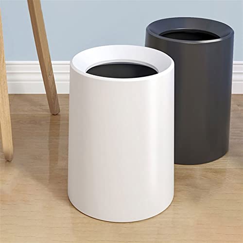 lucbei ѓубре може 6L Бања за отпадоци за отпадоци од кујна за отпадоци за отпадоци од спална соба за отпадоци од бела боја, бело/црно