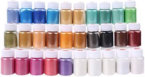 32 бои козметичко одделение бисери за природна мида минерална прашок епоксидна смола боја бисер пигмент DIY занаети за накит за правење