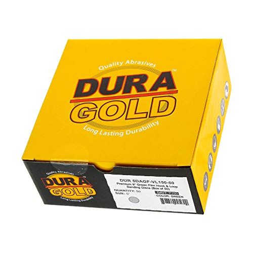 Дура-злато 150 решетки 5 Дискови од шкурка и влошки за интерфејс со мека густина