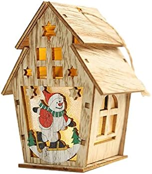 Божиќен Нов Приврзок За Дрвена Декорација СО Приврзок Од Светло Дрво САМОСТОЈНА Мала Куќа SGCABIDx9oPnkg
