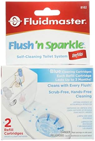 Fluidmaster 8102P8 Flush ' n Sparkle Автоматски Систем За Чистење Тоалетна Чинија Пополнува, Сина 2-Пакет