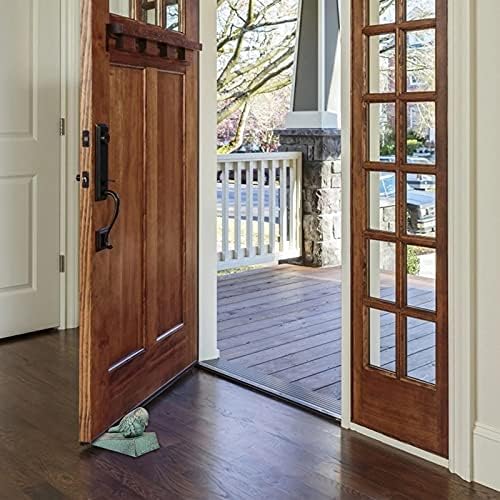 Czdyuf ретро леано железо врата од врата од клин, украсен декоративен птичји врата врата врата од клин во форма на врата, запира нелизга