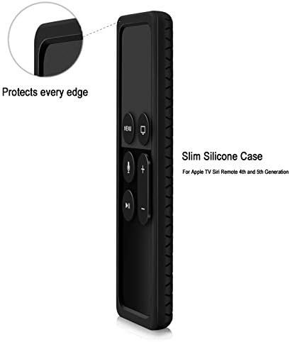 Далечински случај на насловот на Apple TV 4K 4-ти 5-ти далечински управувач, заштитен силиконски случај за нов Apple TV 4K 4-ти 5-ти сири