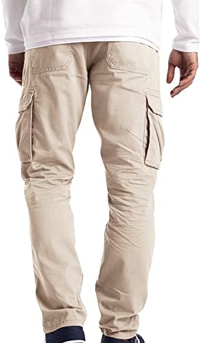 Солидни мулти-џебни панталони на маифу-ГЈ, лесни воени армиски панталони обични лабави права карго пантолона панталони