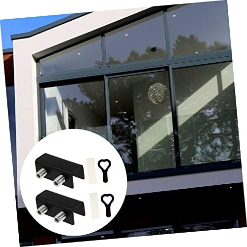 Doitool 2 парчиња лизгачки прозорец заклучување на брави за безбедност на деца за безбедност на деца, безбедносни брави, лизгачки врати, заклучување на слајд, завртка з