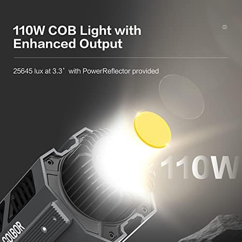 Colbor CL100X Cob Видео Светлина 110W, 2700K-6500K CRI97+, 10 Светлосен Ефект Со Контрола НА АПЛИКАЦИЈАТА За Фотографија