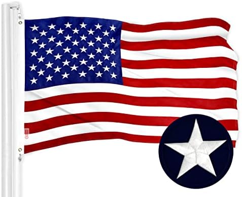 G128 Американско знаме на САД | 3x5 ft | Серија TaghWeave извезена 210D полиестер | Кантри знаме, везени starsвезди, зашиени ленти, затворено/отворено,
