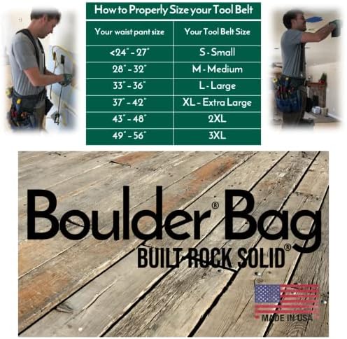 Максимална комбо на Boulder Bag Ultimate Electricalian со појас за алатки за поддршка на удобност, кожен појас, појас за работа со тешки