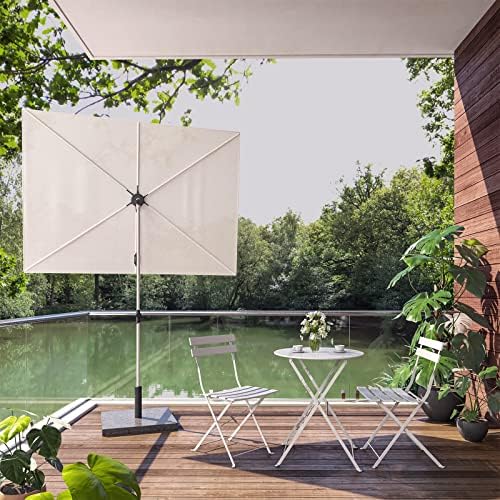 Гранд внатрешен двор на отворено jena 6x4 ft Патио чадор, полиестерска челична правоаголна рамна крошна разноврсна балконска сенка со