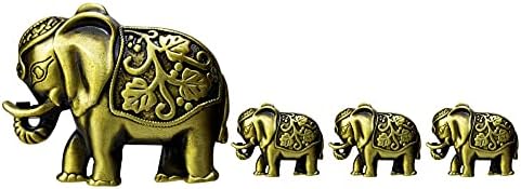 BrandName Qinwuwu се ракува влече копчиња ковано железо врежан слон декоративни кутии за накит влече копчиња креативни уметности