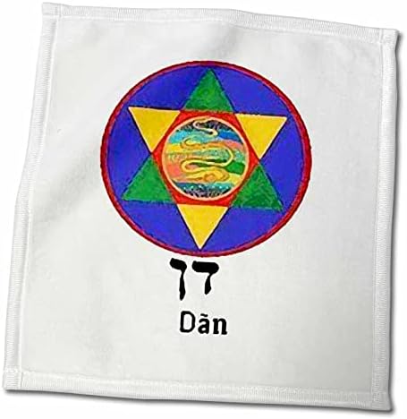 3drose слика на хебрејски симбол за крпа за племе Дан, 15 x 22, бело