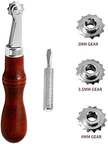 Дизајн за шиење на алатки за шиење на Spocter Spocter Постави рачен алатка за маркери на тркала за бод, алатка за работа со кожни работи -