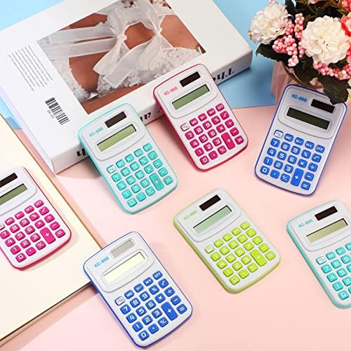 48 парчиња џеб калкулатор Рачен калкулатор Стандарден функција Калкулаторник мини калкулатор со батерија на копчиња, 8 цифрен дисплеј, основни