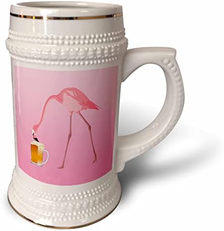 3DROSE розово фламинго пие пиво од кригла со пиво. - 22oz Штајн кригла