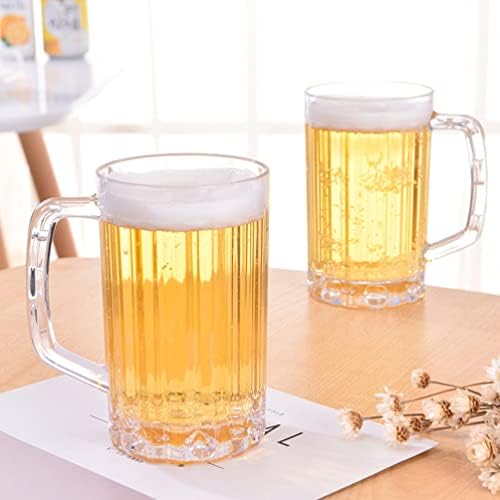Анголии пиво чаши пиво чаши пиво замрзнувач чаши чиста чаша за пиење со рачки што може да се употреби за сок од млеко од 2 парчиња
