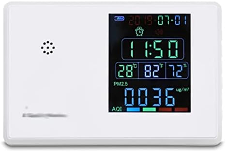 SDFGH Дигитален CO2 метар HCHO PM2.5 Монитор хигротермографски аларм часовник CO2 Тестер монитор за квалитет на воздухот Формалдехид