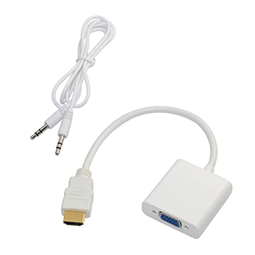 Solustre White за конвертор кабел за кабел ДВД ТВ аудио адаптер со видео -проектор за ММ