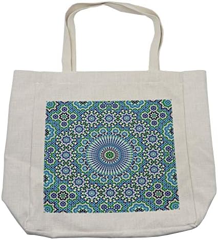 Торба за шопинг на Амбесон Ориент, источна шема со цветни украсни мотиви, еколошка торба за еднократна употреба за плажа на намирници